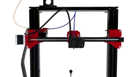 3D printer with printing filament Stock Footage 317109304