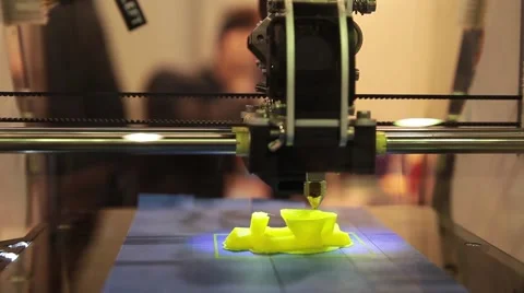 3d printer printing Stock Footage 64766301