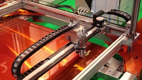 3d printer printing Stock Footage 81882279