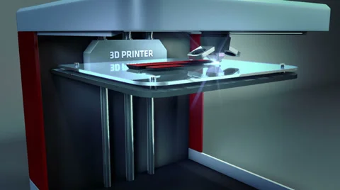 3d printer printing gun Stock Footage 38245714