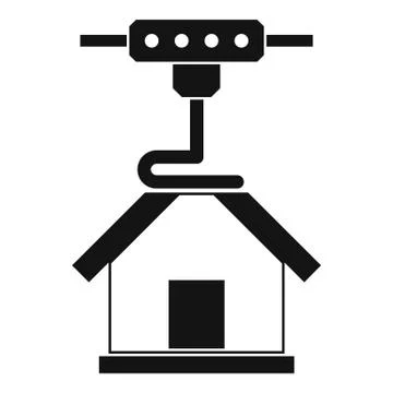3d printer printing house icon simple Illustrazione stock