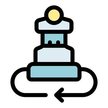 3d printer printing human model with return arrow symbol Stock Illustration