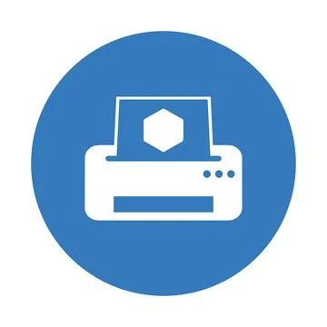 3d, printer, printing icon. Blue color design. イラスト素材