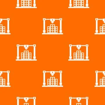 3d printer printing layout of building pattern seamless Stock Illustration