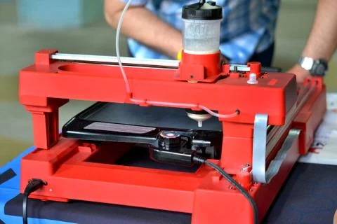 3d printer that printing a liquid dough Foto stock