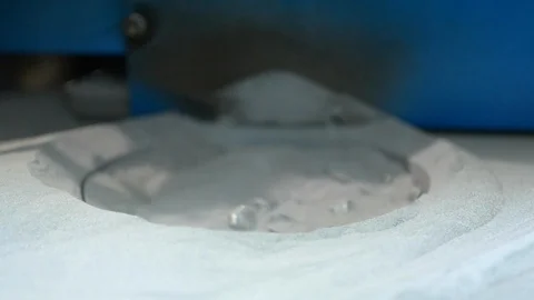 3D printer printing metal. Laser sintering machine for metal. Stock Footage 91819545
