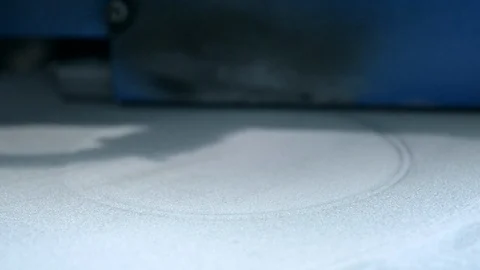 3D printer printing metal. Laser sintering machine for metal. Stock Footage 91820996