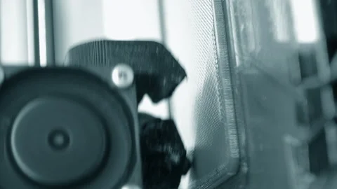 3D printer printing object 3D printer printing object molten plastic Vertical Stock Footage 328719421