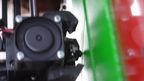 3D printer printing object 3D printer printing object molten plastic Vertical Stock Footage 328719515