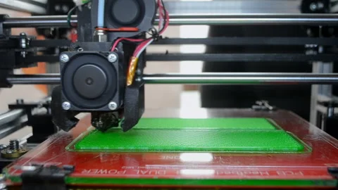 3D printer printing object 3D printer printing object molten plastic Stock Footage 328719634