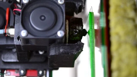3D printer printing object 3D printer printing object molten plastic Vertical Stock Footage 328719855
