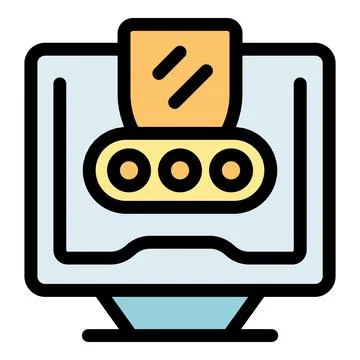 3d printer printing object on computer screen, manufacturing process visualiz イラスト素材