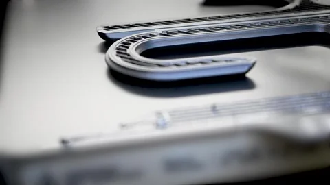 3d printer printing an object on the tray with filament Stock Footage 330482191