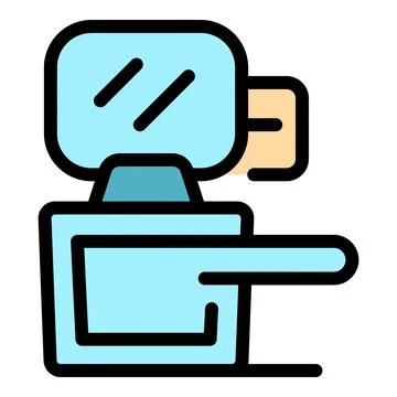 3d printer printing a pot with handle Stock Illustration