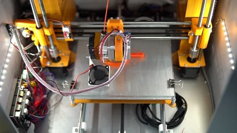 3d printer printing. Рrocess of new printing technology Stock Footage 87168693