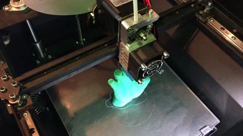 3D printer printing technology close up view Stock Footage 88435802