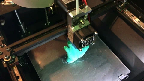 3D printer printing technology close up view Stock Footage 88681210