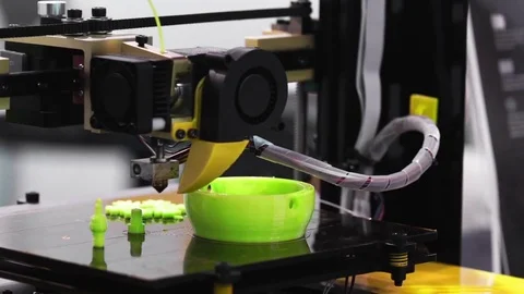 3d printer printing technology Stock Footage 74545828