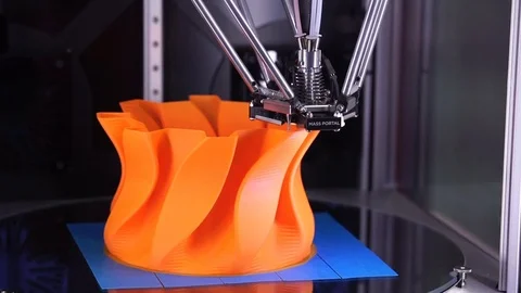 3d printer printing technology Stock Footage 77419651