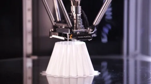 3d printer printing technology Stock Footage 77419662