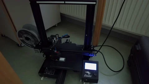 3D Printer printing under the table #2 Stock Footage 163683549