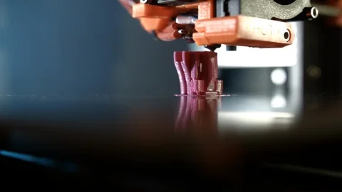 3D printer printing a zipper close 3 Video stock 90701604