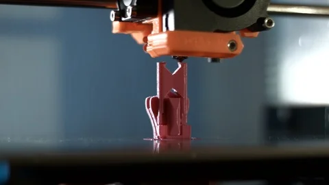 3D printer printing a zipper close 3 Stock Footage 90701770