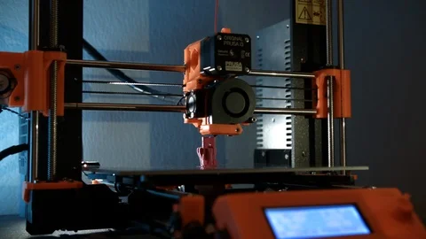 3D printer printing a zipper wide Stock Footage 90701436