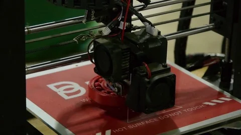 3D printer prints bearing, close-up Video stock 81722717