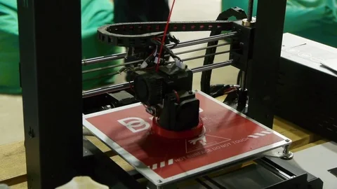 3D printer prints bearing Stock Footage 81722729