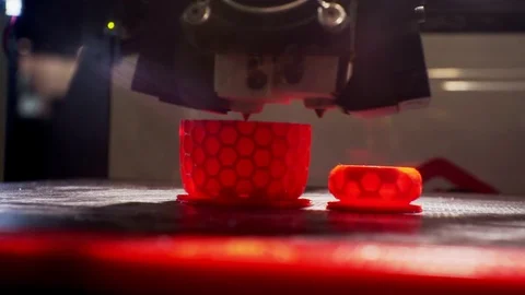 3D printer prints the detail close-up. Stock Footage 124123743
