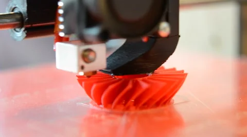 3D printer prints the figure close-up Stock Footage 67877074