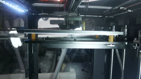 3d printer prints Stock Footage 89143603