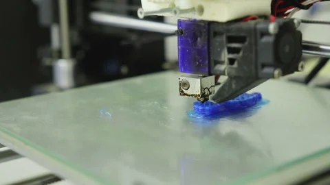 3D printer prints item Vídeo Stock 87214889