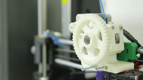 3D printer prints item Stock Footage 87215647