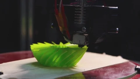  3D the printer prints the part Stock Footage 82021260