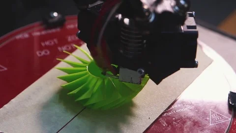 3D the printer prints the part Stock Footage 82021481