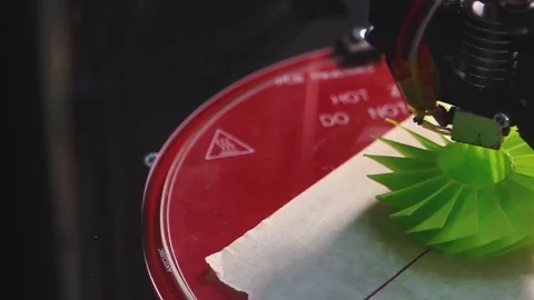  3D the printer prints the part Stock Footage 82021564