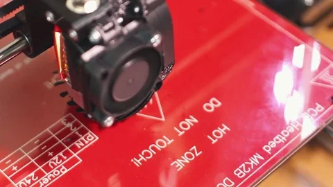  3D the printer prints the part Stock Footage 82021593