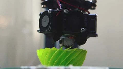  3D the printer prints the part Stock Footage 82021623