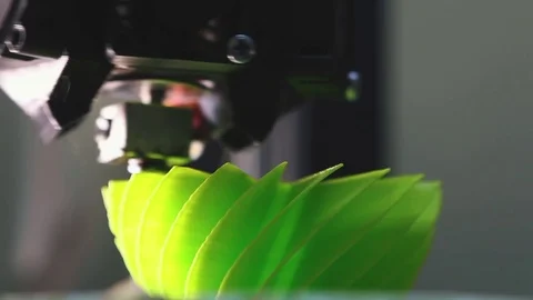  3D the printer prints the part Stock Footage 82021663