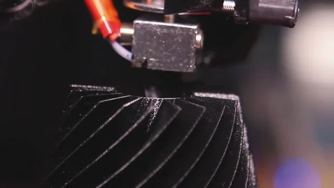  3D the printer prints the part Stock Footage 82021672