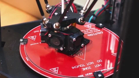  3D the printer prints the part Stock Footage 82021696