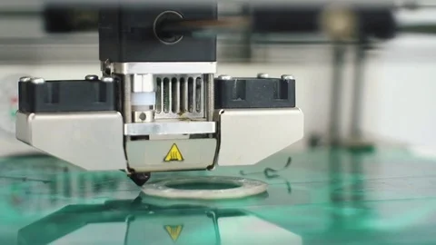  3D the printer prints the part Stock Footage 82021724