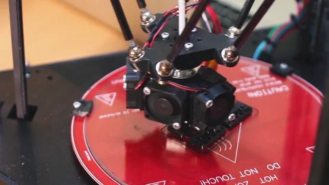  3D the printer prints the part Stock Footage 82021739