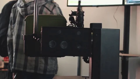  3D the printer prints the part Stock Footage 82021823