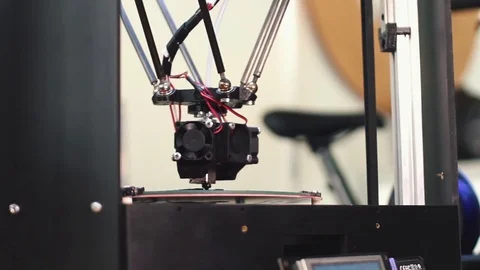  3D the printer prints the part Stock Footage 82021850