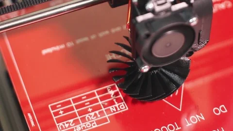  3D the printer prints the part Stock Footage 82021855