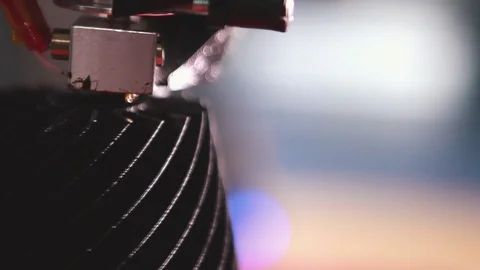  3D the printer prints the part Stock Footage 82021863