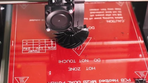  3D the printer prints the part Stock Footage 82021892
